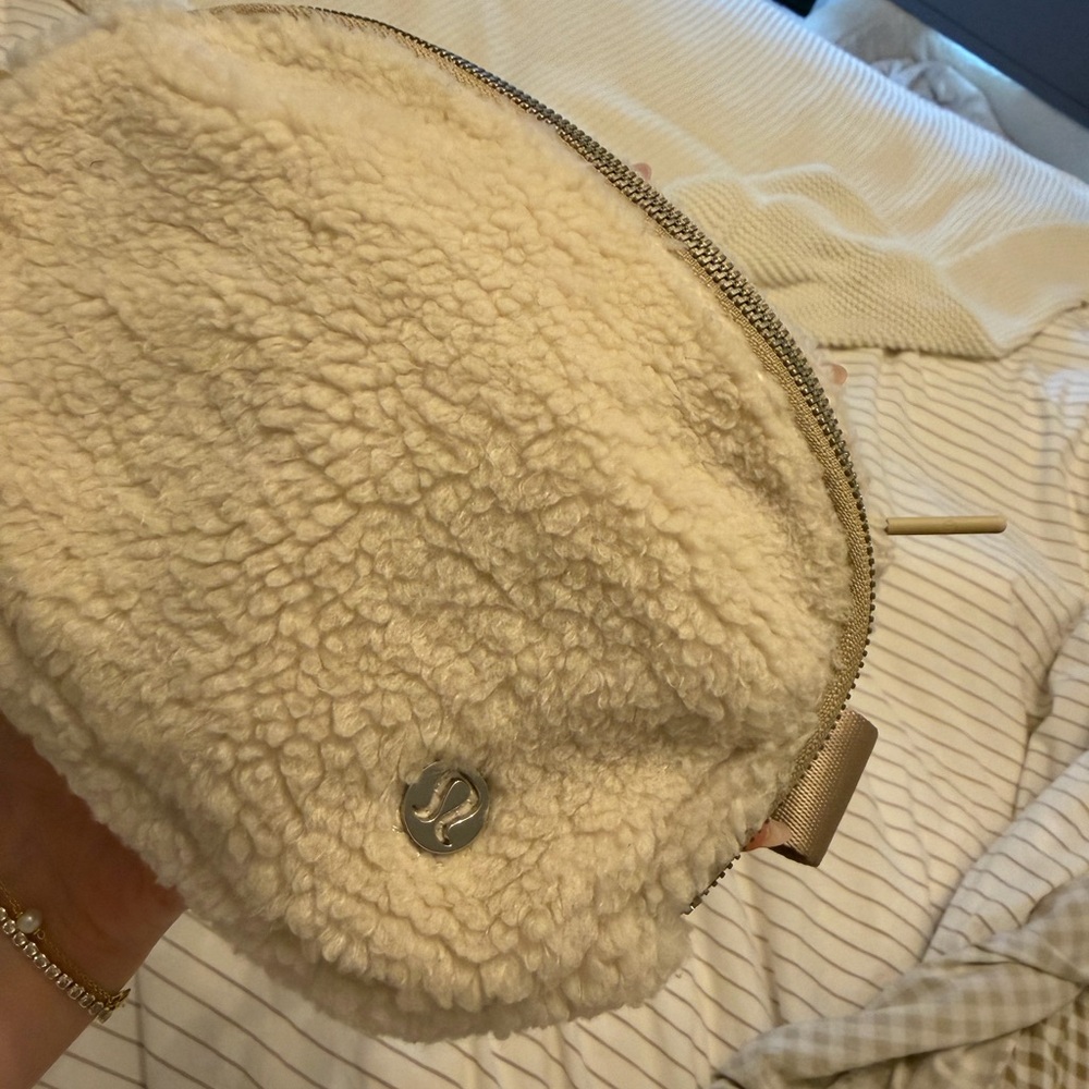 lululemon athletica Cream Sherpa Cosmetic Pouch